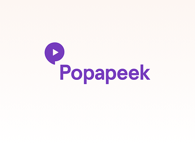 Logo Popapeek app branding identity logo minimal simple