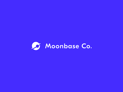 Moonbase Co. app branding identity logo minimal simple