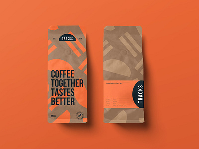 TRACKS Coffee Packaging brand identity branding logo packaging typography