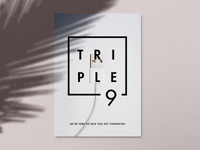 Logo for Triple 9 art direction brand identity editorial graphic design logo logotype marketing collateral typography