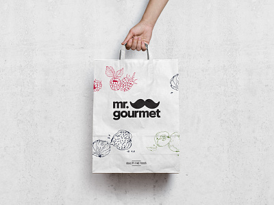 Mr Gourmet brand identity design foodies graphic design illustration logo logotype makgrafix packaging typography