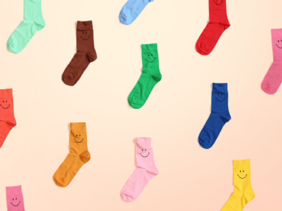Smiley Socks apparel art direction brand identity branding design fashion graphic design makgrafix marketing collateral packaging smiley socks
