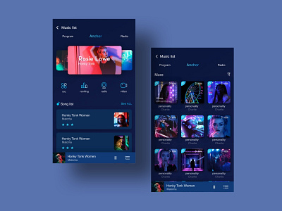 Music app design