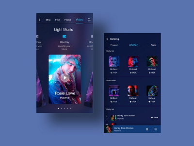 Music app design