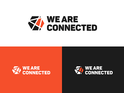 We Are Connected logo updated adobe illustrator brand connect connected gold gradient icon identity illustrator logo logotype modern symbol vector we are connected