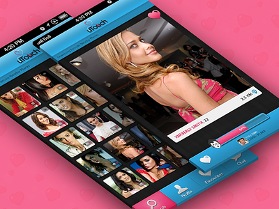 Dating App blue dating app love mobile pink