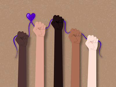 Black Lives Matter blacklivesmatter hands hope illustration justice love loveislove peace strength together unity