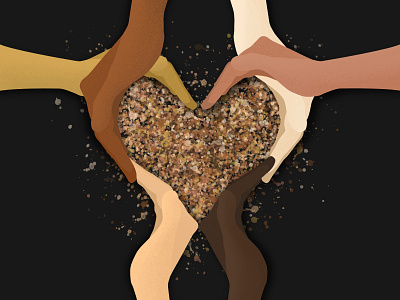 Black Lives Matter 🖤 united we are strong blacklivesmatter community design hands illustration love strong together unity