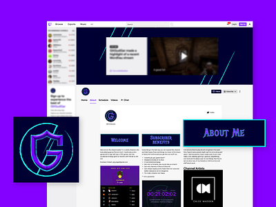 Twitch User Brand and Logo Design blue brand brand and identity brand design brand identity branding design logo logodesign navy navy blue purple twitch user