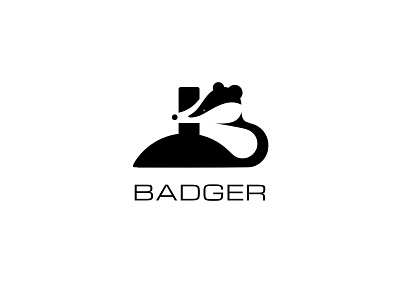 'B is for BADGER' 🦡 animal animal art badger branding design graphic illustration logo logodesign logodesigner logotype monochrome negativespace vector