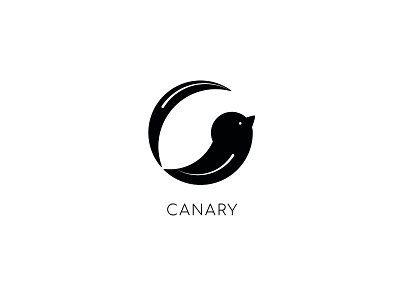 'C' is for Canary bird bird logo canary circle design graphic illustration logo monochrome vector yellow yellow logo