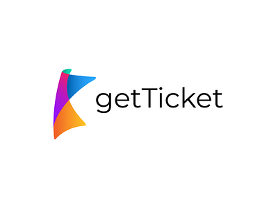 getTicket Logo app app design app logo art branding colour concept design graphic illustration logo marketplace purple ticket vector