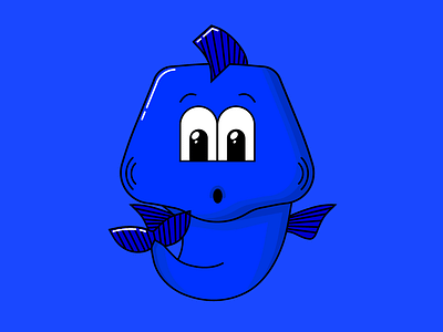 Fishy animal animal art blue design fish graphic illustration water