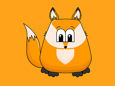 Foxy animal animal art cute cute animals design fox graphic illustration orange