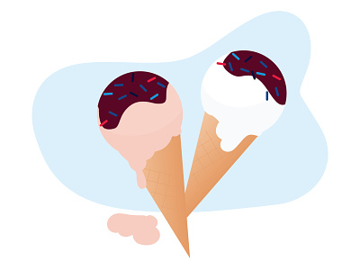 Ice Cream Social design ice cream cone icecream illustration illustrator vector