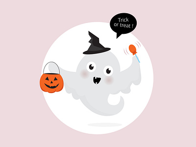Halloween Illustration ghost illustration illustrator jackolantern logo lollipop trickortreat witch hat