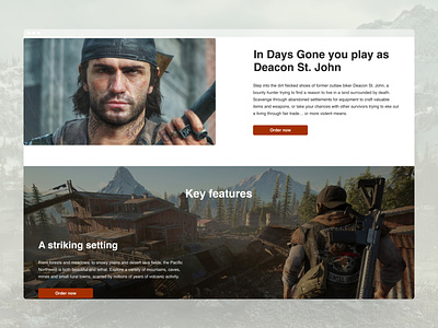 Playstation Store Concept Redesign. Days Gone Edition [2] branding days gone design figma game page landing page landingpage playstation playstation game playstation store ps game ps4 ps5 ui uidesign ux