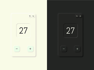 Counter App app dark mode design light mode neumorphism ui
