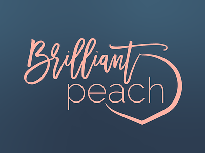 Brilliant Peach Brand & Logo Design branding inspirational quote logo logo design typography wordmark