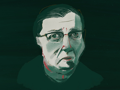 Sartre adobe fresco digital illustration fresco illustration ipad painting sartre sketch