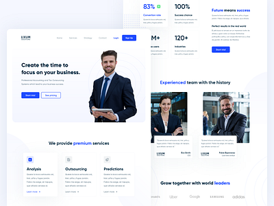 Accounting agency landing page