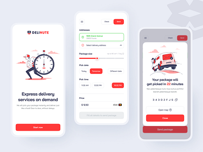 Delinute - Express delivery mobile app