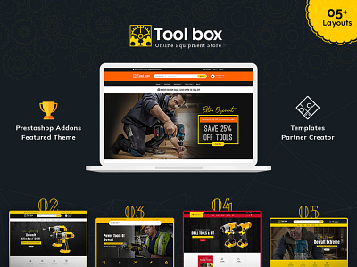 ToolBox – Drill Tools & Equipment – eCommerce Responsive Theme drill tools ecommerce industrial opencart prestashop responsive shopify templatetrip tools equipment woocommerce wordpress