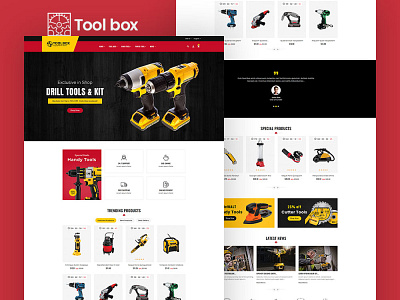 ToolBox – Drill Tools & Equipment – eCommerce Responsive Theme drill tools ecommerce industrial opencart prestashop responsive shopify templatetrip toolbox tools equipment woocommerce wordpress