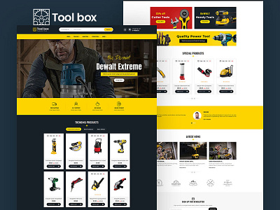 ToolBox – Drill Tools & Equipment – eCommerce Responsive Theme drill tools ecommerce opencart prestashop responsive shopify templatetrip toolbox tools equipment woocommerce wordpress