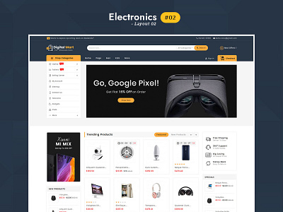 Digital Mart – Multi-purpose Mega Store – eCommerce Responsive camera digitel mart ecommerce electronic google pixel opencart prestashop responsive shopify templatetrip woocommerce wordpress