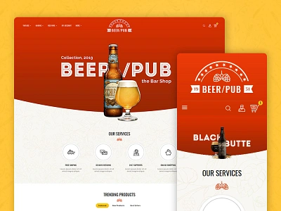 Beer Pub & Drinks – eCommerce Responsive Theme beer pub drink ecommerce opencart prestashop responsive shopify templatetrip tobecco wine woocommerce wordpress