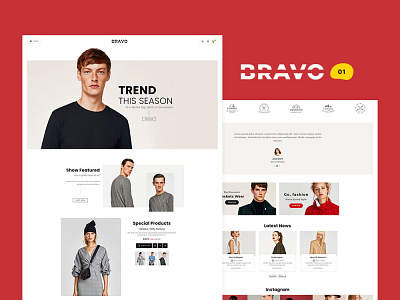 BRAVO – Multi-Purpose Boutique Shop – eCommerce Responsive Theme ecommerce modern opencart prestashop responsive shopify style templatetrip trend woocommerce wordpress