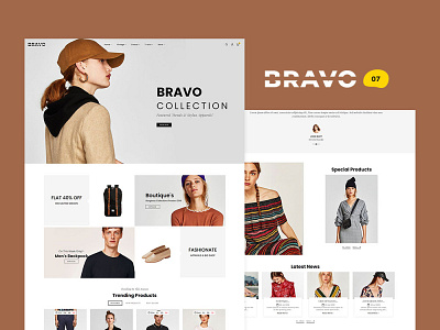 BRAVO – Multi-Purpose Boutique Shop – eCommerce Responsive Theme bravo ecommerce fashion opencart prestashop responsive shopify style templatetrip woocommerce wordpress