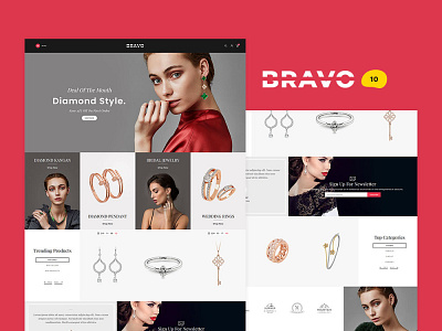 BRAVO – Multi-Purpose Boutique Shop – eCommerce Responsive Theme bravo diamond ecommerce fashion opencart prestashop responsive shopify style templatetrip woocommerce wordpress
