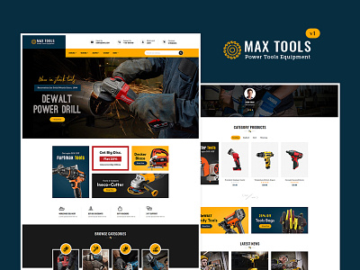 Max Tools – Equipment, Parts & Sports – eCommerce Responsive Th art design ecommerce electric furniture industrial opencart prestashop responsive shopify templatetrip tools woocommerce wordpress