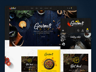 Gourmets – Tasty Food & Dishes – eCommerce Responsive Theme design ecommerce fresh foood opencart prestashop responsive shopify style templatetrip woocommerce wordpress