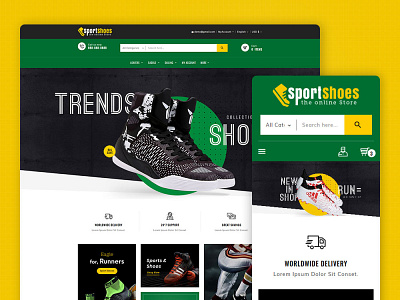 Sports Shoes & Footwear – eCommerce Responsive Theme art design ecommerce fashion gym look opencart prestashop responsive shopify templatetrip woocommerce wordpress