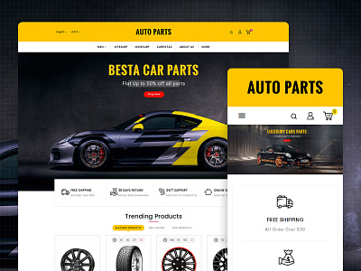 Auto Equipment & Parts – eCommerce Responsive Theme art design ecommerce opencart prestashop responsive shopify sport cars style templatetrip woocommerce wordpress