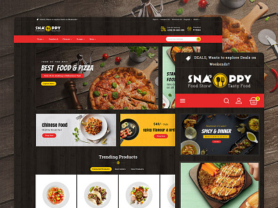 Snappy – Fast Food – eCommerce Responsive Theme ecommerce fast food opencart pizza prestashop responsive shopify spicy dinner templatetrip woocommerce wordpress