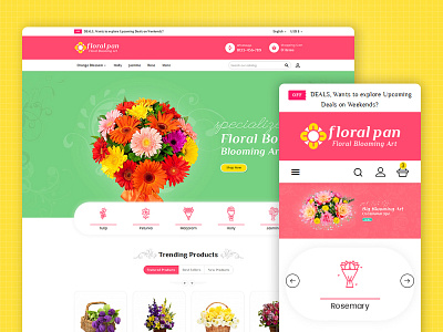 Floral Pan – Bloom Art – eCommerce Responsive Theme decorative ecommerce fashion look opencart prestashop responsive shopify templatetrip woocommerce wordpress