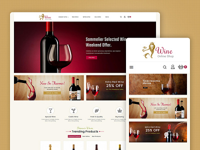 Wine & Drinks Store – eCommerce Responsive Theme deink ecommerce opencart prestashop responsive shopify templatetrip wine woocommerce wordpress