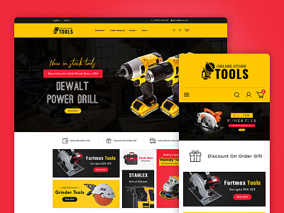 Power Tools & Equipment – eCommerce Responsive Theme ecommerce furniture industrial opencart prestashop responsive shopify templatetrip tools woocommerce wordpress