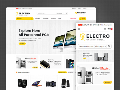 Mega Electronics Store – eCommerce Responsive Theme apple art computers design ecommerce opencart prestashop responsive shopify templatetrip woocommerce wordpress