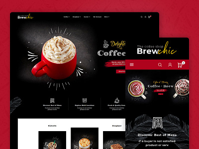 Brew Chic – Coffee Shop – eCommerce Responsive Theme brew chic coffee ecommerce opencart prestashop responsive shopify templatetrip woocommerce wordpress