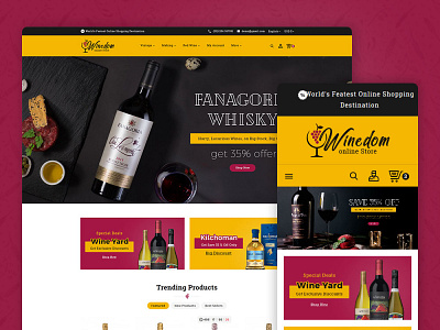 Winedom – Drinks & Tobacco – eCommerce Responsive Theme bar drink ecommerce opencart prestashop pub responsive shopify templatetrip wine woocommerce wordpress