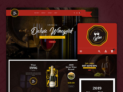 Deluxe Wineyard & Drinks – eCommerce Responsive Theme bar drink ecommerce fresh wine opencart prestashop responsive shopify templatetrip wine yard woocommerce wordpress