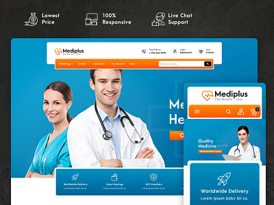 MediPlus – Drugs & Medicine – eCommerce Responsive Theme