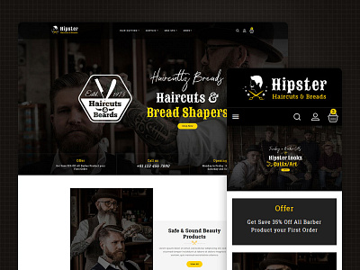 Hipster – Haircuts & Beard – Prestashop Responsive Theme opencart responsive templatetrip theme woocommerce wordpress