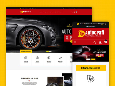 Auto Crafts & Parts Equipment – eCommerce Responsive Theme opencart prestashop responsive shopify template woocommerce wordpress