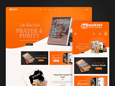 Booklet – Online Book Store – eCommerce Website Design opencart prestashop responsive shopify templatetrip website woocommerce wordpress